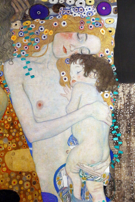Gustav Klimt - Die drei Lebensalter einer Frau, Glasbild