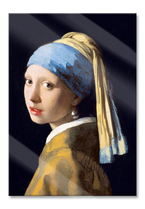 Johannes Vermeer - Mädchen mit dem Perlenohrring, Glasbild