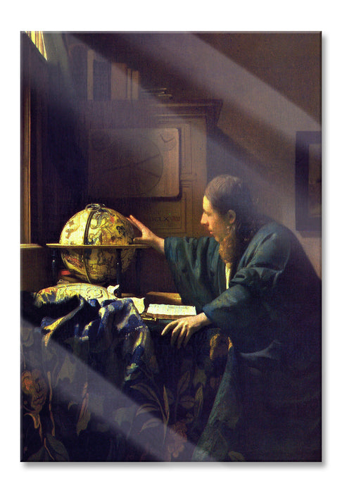 Pixxprint Johannes Vermeer - Der Astronom, Glasbild