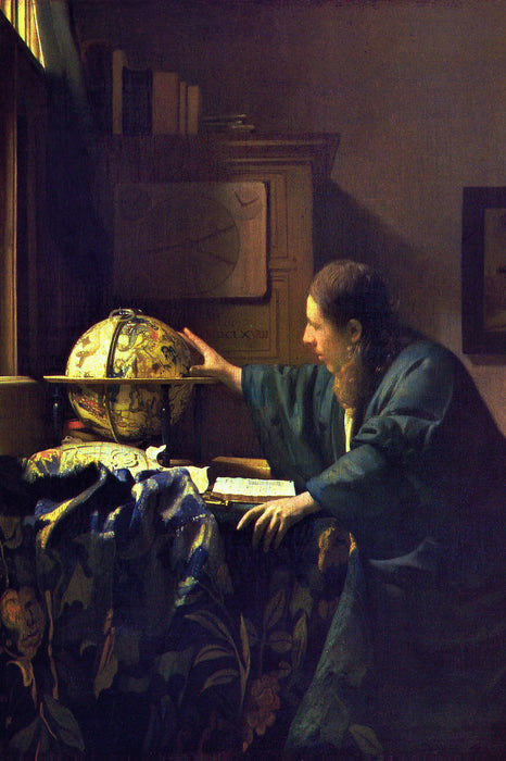 Johannes Vermeer - Der Astronom, Glasbild