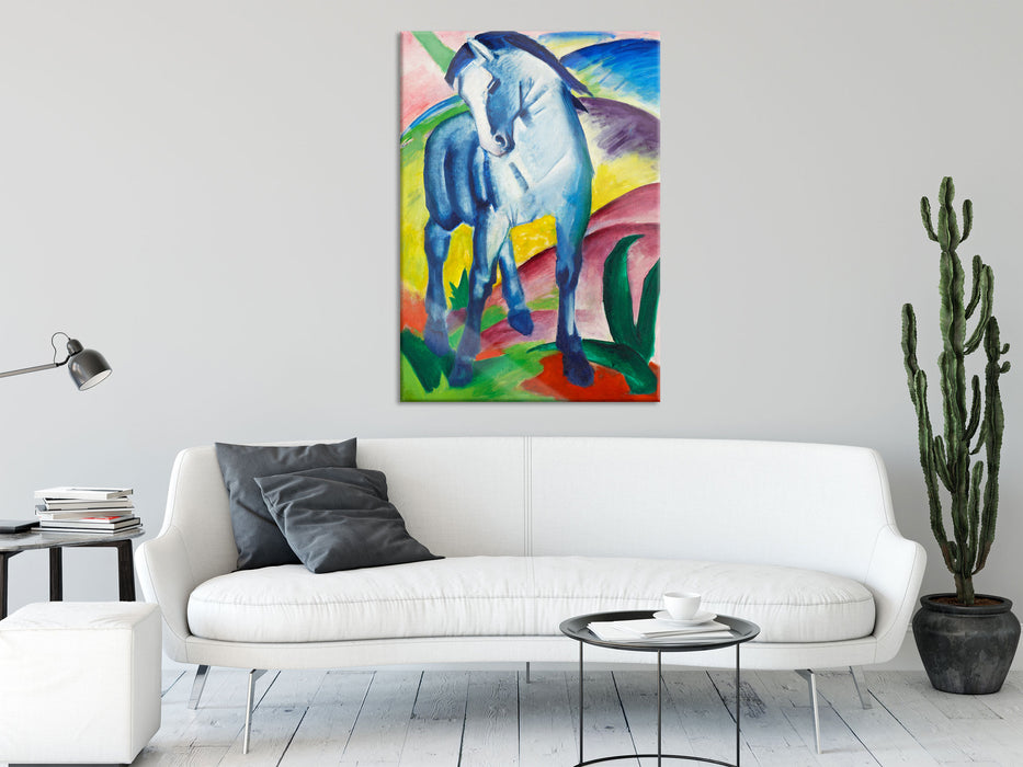 Franz Marc - Blaues Pferd, Glasbild
