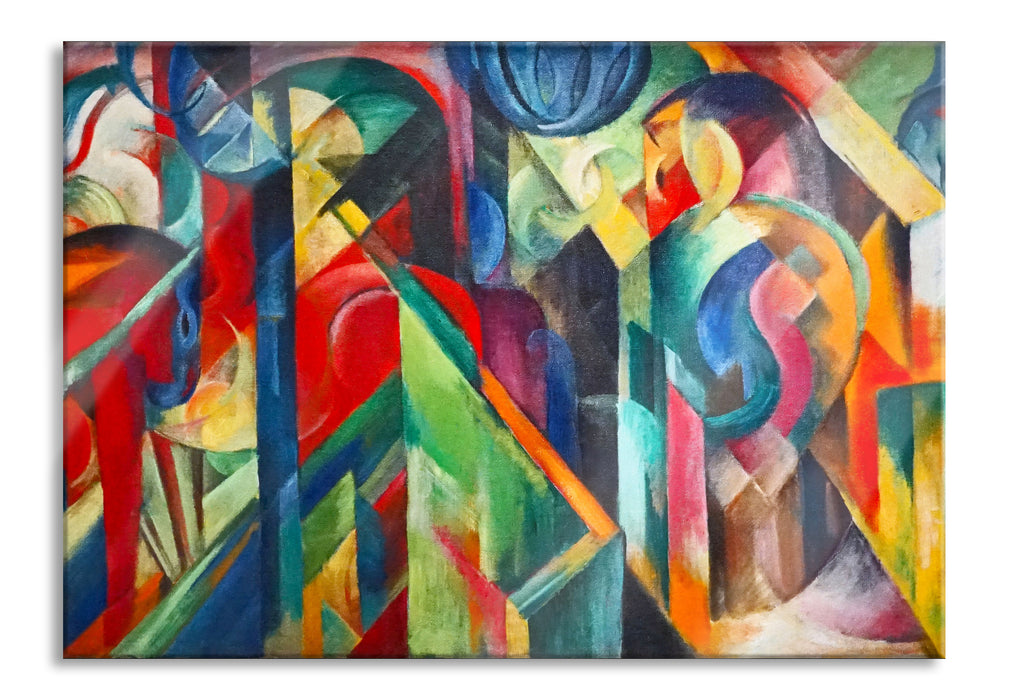 Pixxprint Franz Marc - Stallungen, Glasbild