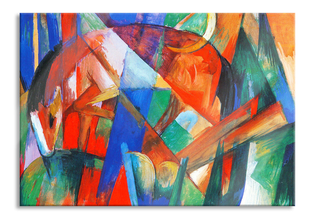 Pixxprint Franz Marc - Fabeltier II Pferd, Glasbild