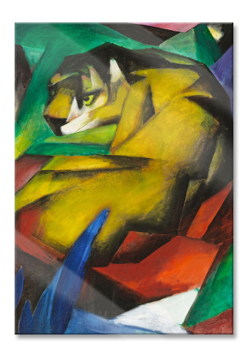 Pixxprint Franz Marc - Der Tiger, Glasbild