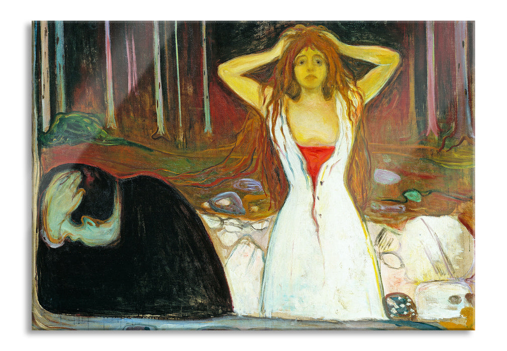 Edvard Munch - Asche, Glasbild