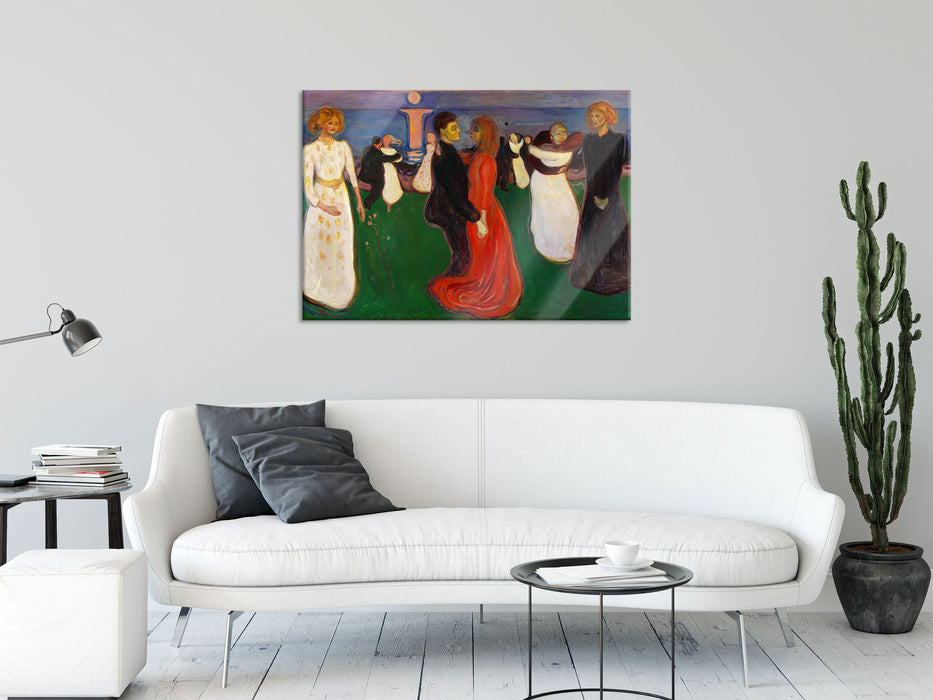 Edvard Munch - Tanz des Lebens, Glasbild