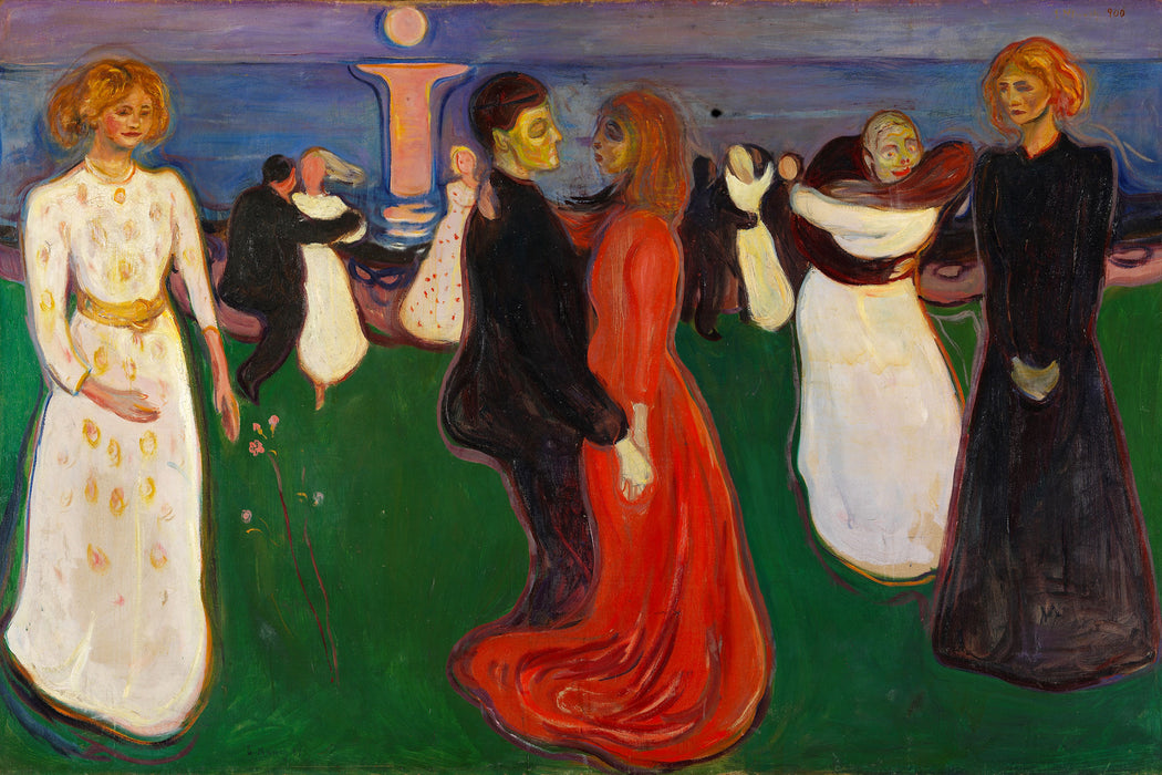 Edvard Munch - Tanz des Lebens, Glasbild