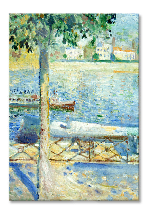 Pixxprint Edvard Munch - Die Seine bei Saint-Cloud, Glasbild