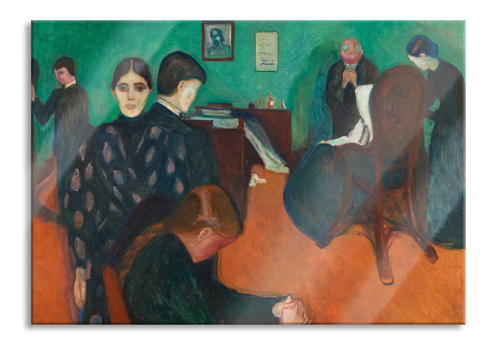 Pixxprint Edvard Munch - Der Tod im Krankenzimmer, Glasbild