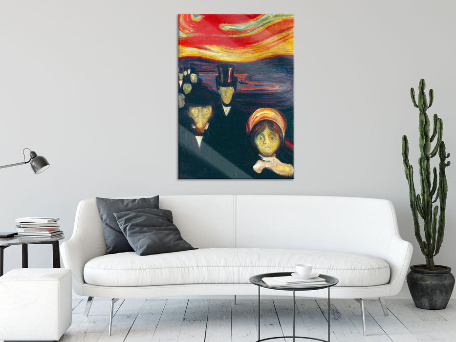 Edvard Munch - Angst, Glasbild