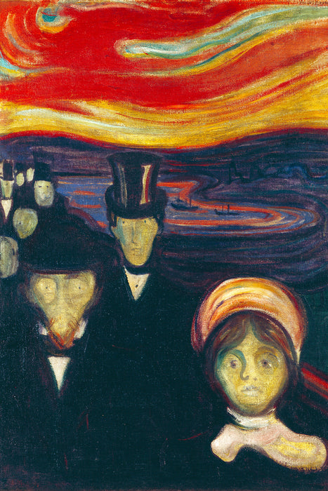 Edvard Munch - Angst, Glasbild