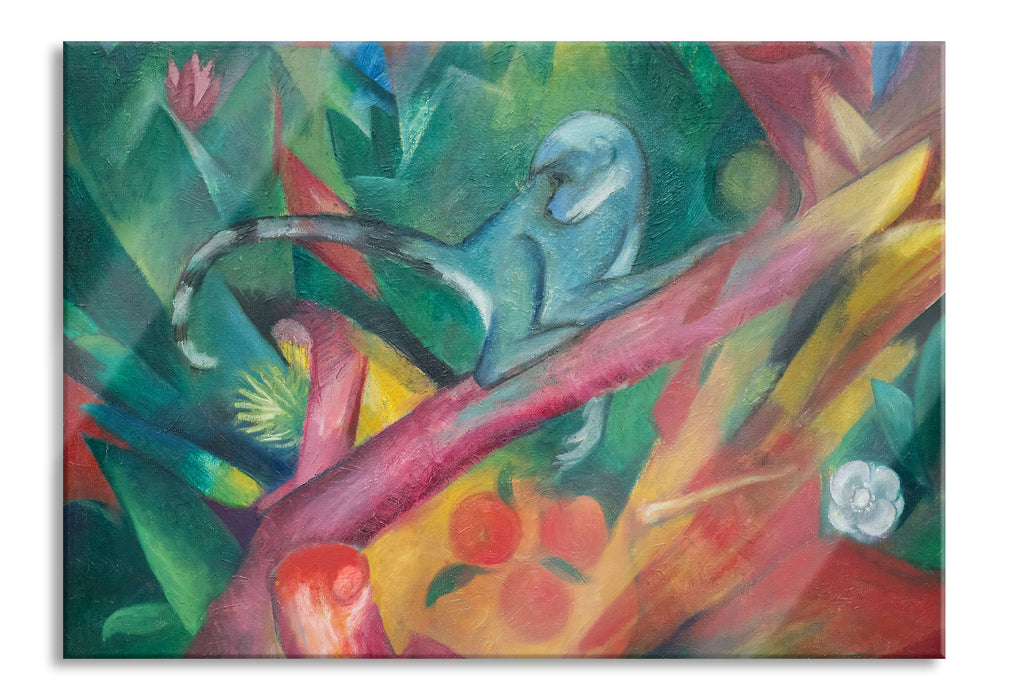 Franz Marc - Das Äffchen, Glasbild