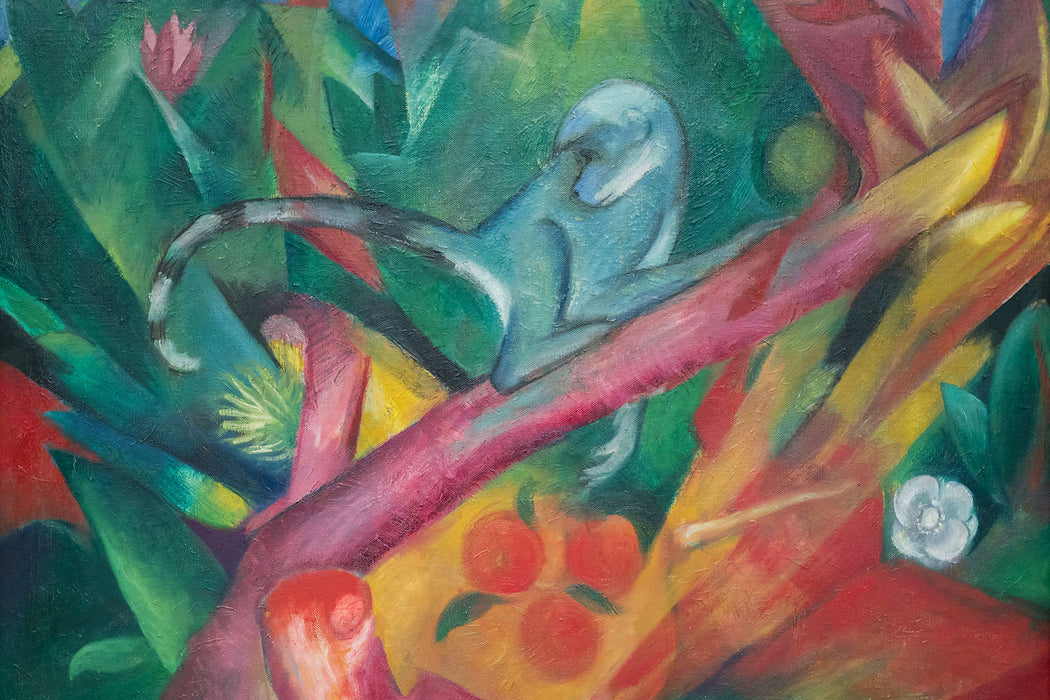 Franz Marc - Das Äffchen, Glasbild