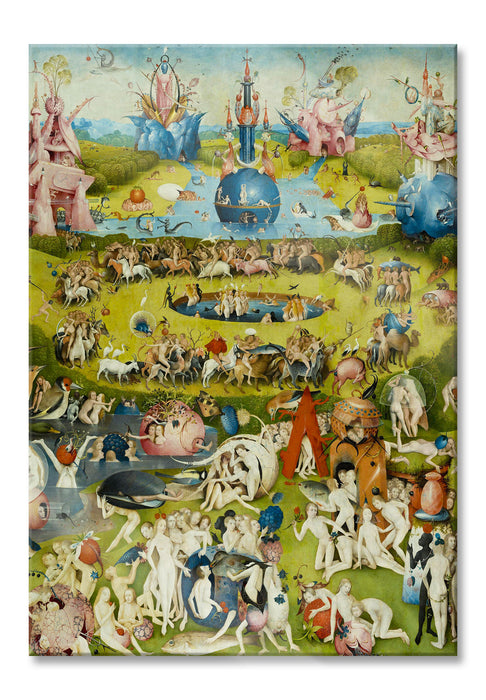 Hieronymus Bosch - Der Garten der Lüste II, Glasbild