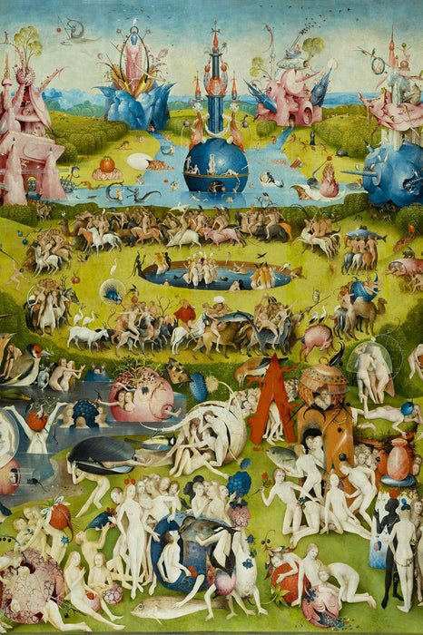 Hieronymus Bosch - Der Garten der Lüste II, Glasbild