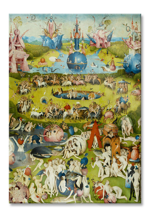 Hieronymus Bosch - Der Garten der Lüste IV, Glasbild