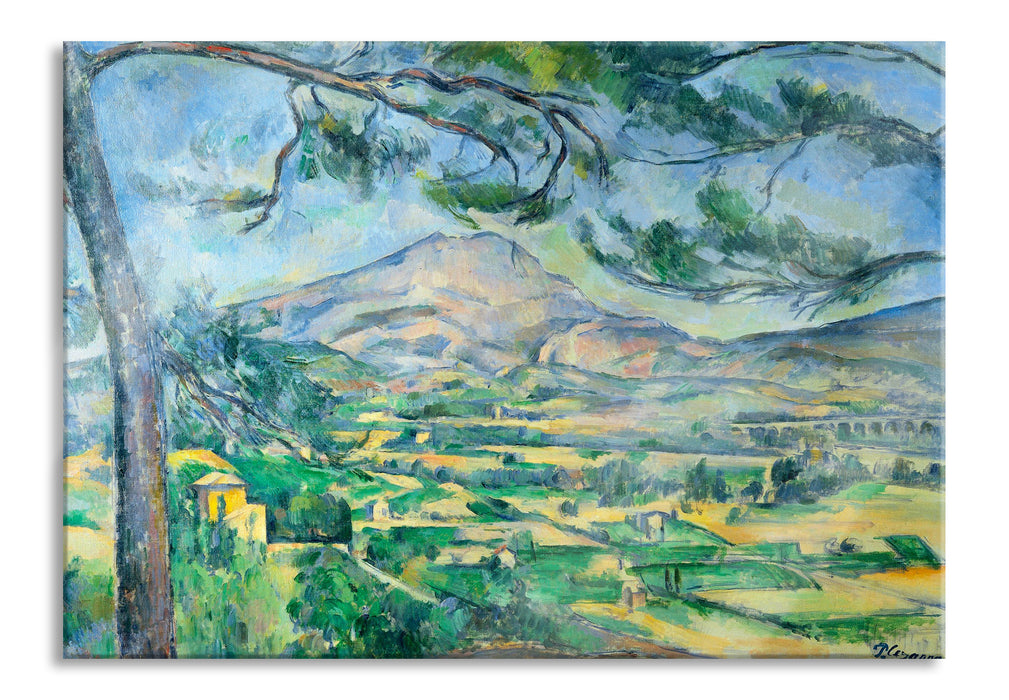 Pixxprint Paul Cézanne - Mont Sainte-Victoireca, Glasbild