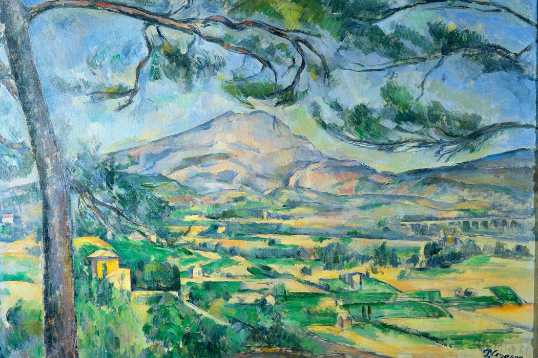 Paul Cézanne  - Mont Sainte-Victoireca, Glasbild