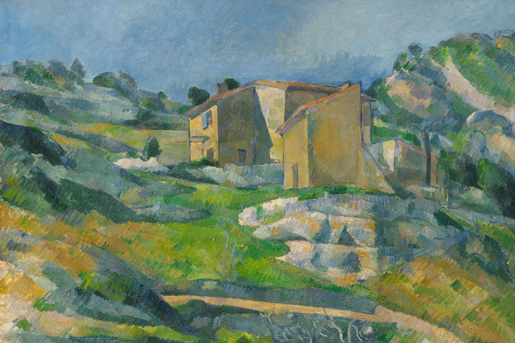 Paul Cézanne  - Das Riaux-Tal nahe l'Estaque, Glasbild