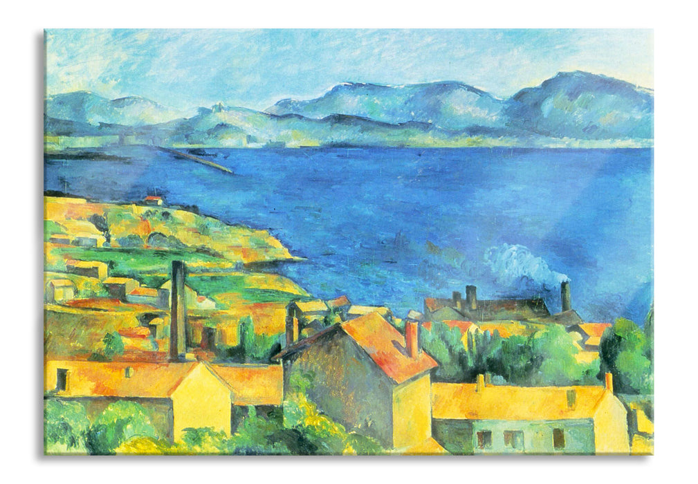 Paul Cézanne  - Die Bucht von Marseilles Blick von L', Glasbild