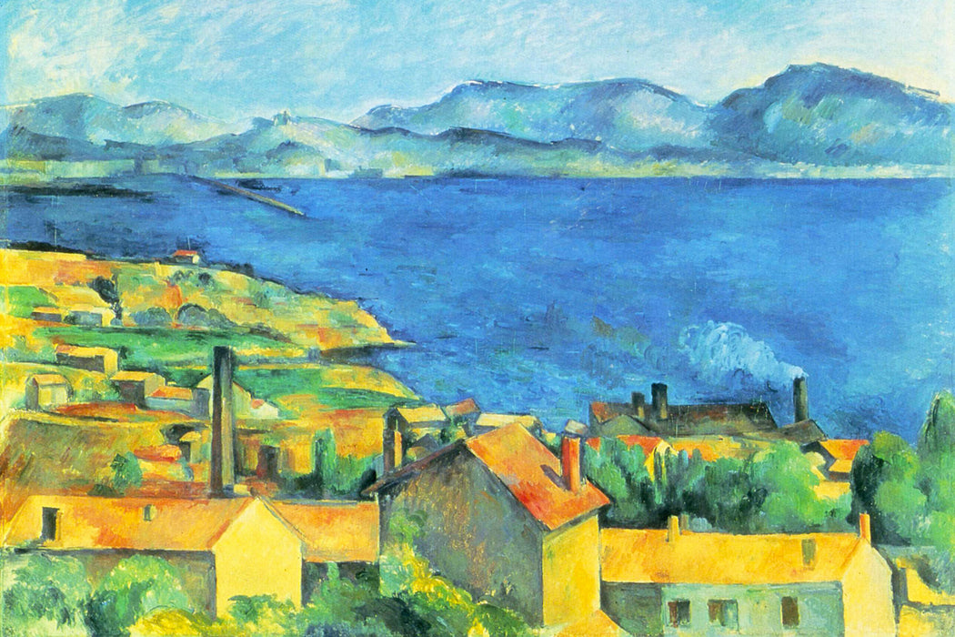 Paul Cézanne  - Die Bucht von Marseilles Blick von L', Glasbild