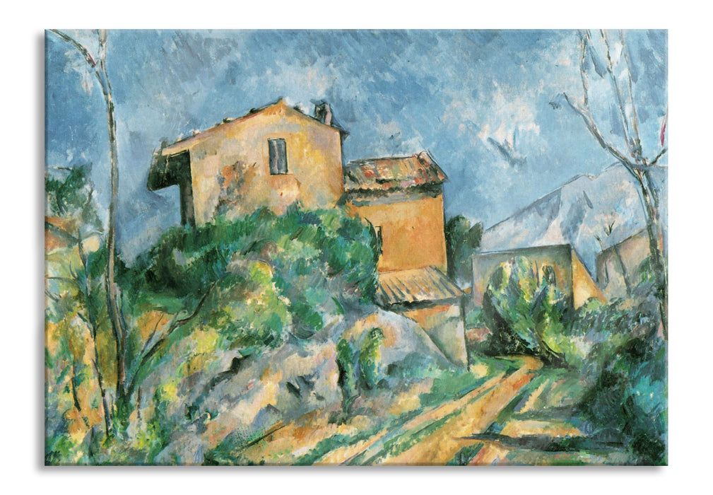 Pixxprint Paul Cézanne - Das Haus Maria am Weg zum Château Noir, Glasbild