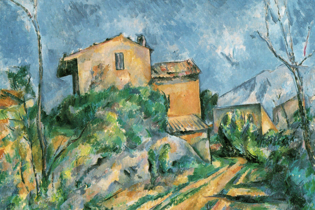 Paul Cézanne  - Das Haus Maria am Weg zum Château Noir, Glasbild