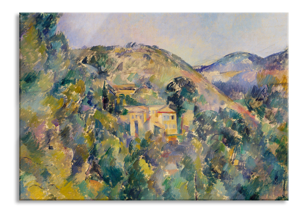 Paul Cézanne  - Blick aus das Domaine Saint, Glasbild