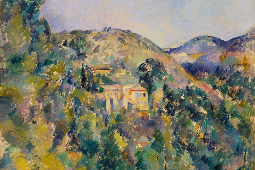 Paul Cézanne  - Blick aus das Domaine Saint, Glasbild