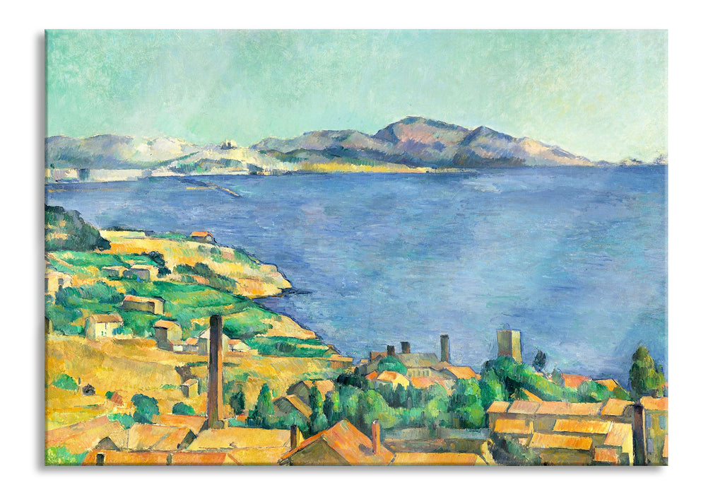 Pixxprint Paul Cézanne - Der Golf von Marseilles, Glasbild