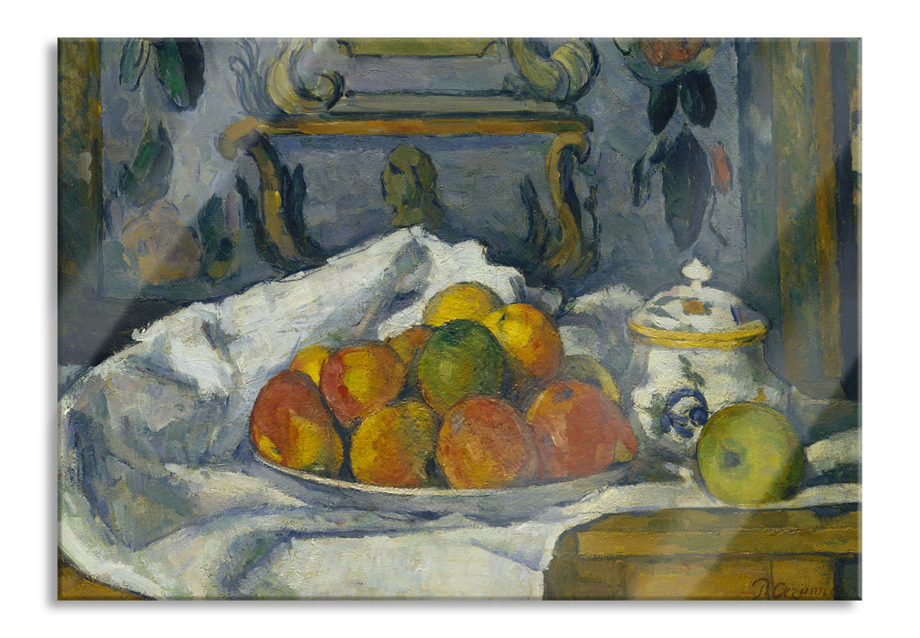 Pixxprint Paul Cézanne - Apfelteller, Glasbild