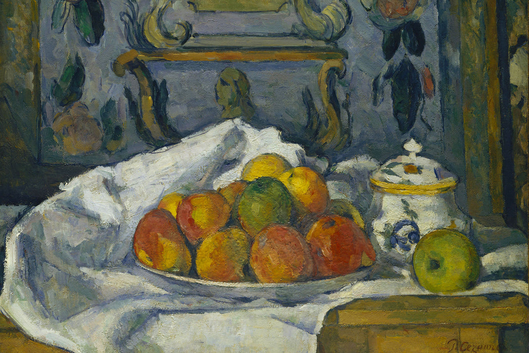 Paul Cézanne  - Apfelteller, Glasbild