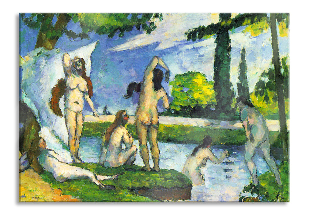 Pixxprint Paul Cézanne - Die Badenden, Glasbild