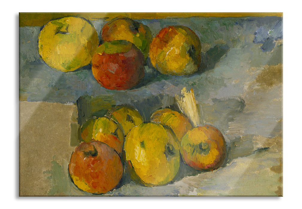 Paul Cézanne  - Äpfel, Glasbild