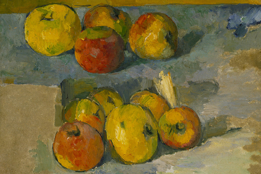 Paul Cézanne  - Äpfel, Glasbild