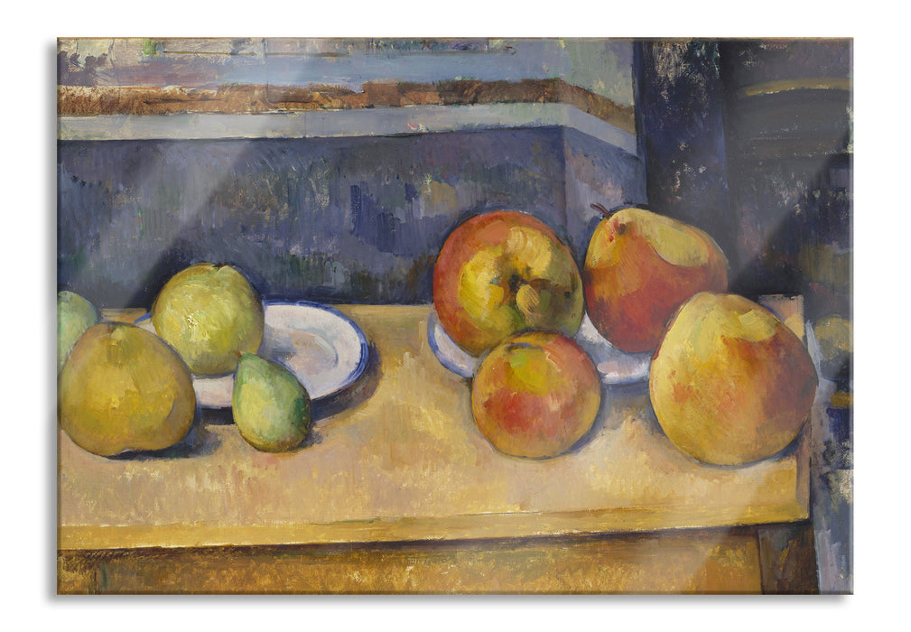 Pixxprint Paul Cézanne - Stillleben mit Äpfel und Birnen. , Glasbild