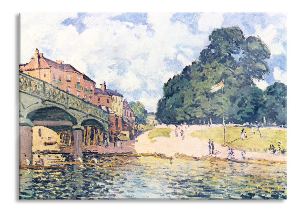 Alfred Sisley - Bridge At Hampton Court, Glasbild