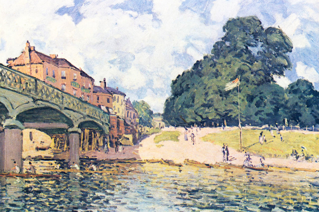 Alfred Sisley - Bridge At Hampton Court, Glasbild