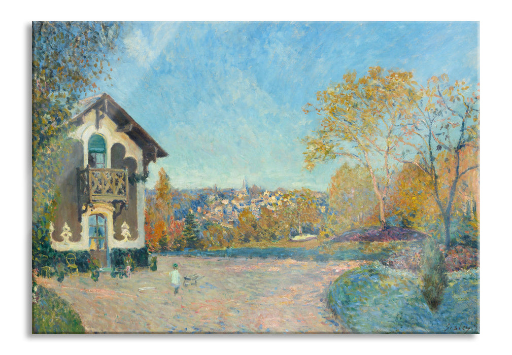 Pixxprint Alfred Sisley - View of Marly-le-Roi from Coeur-Volant, Glasbild