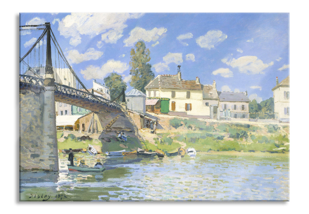 Pixxprint Alfred Sisley - Bridge at Villeneuve-la-Garenne, Glasbild