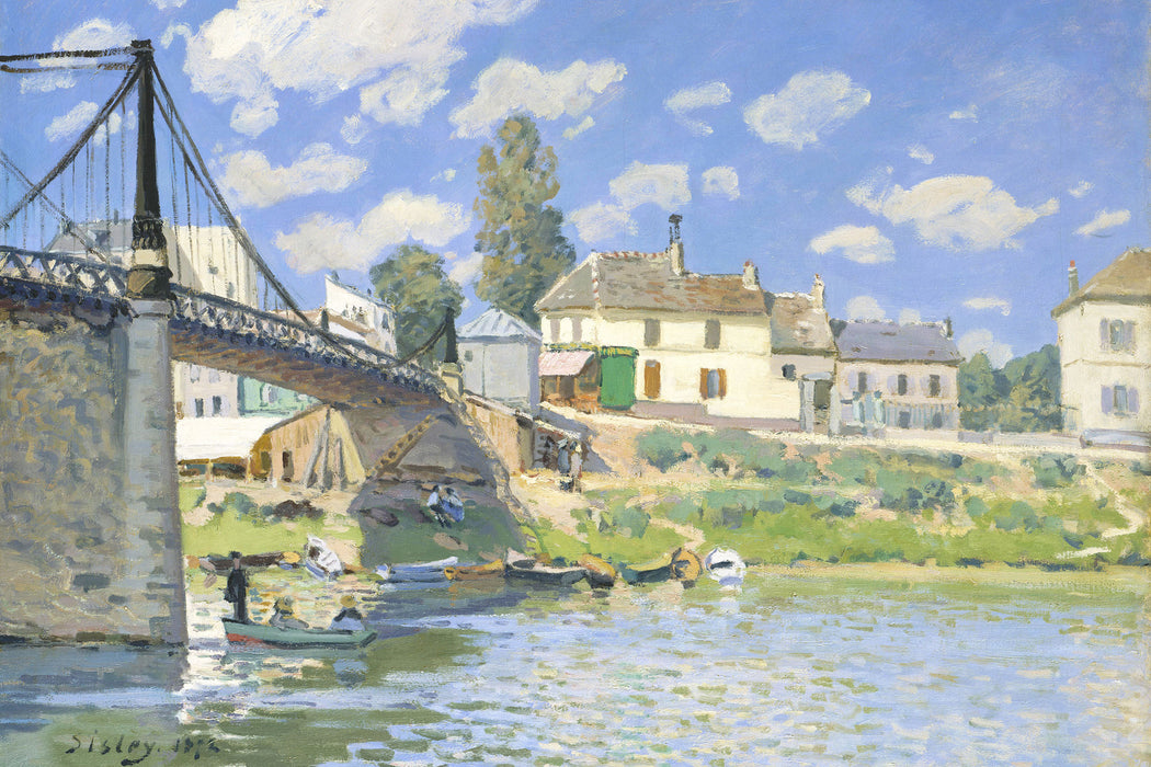 Alfred Sisley - Bridge at Villeneuve-la-Garenne, Glasbild