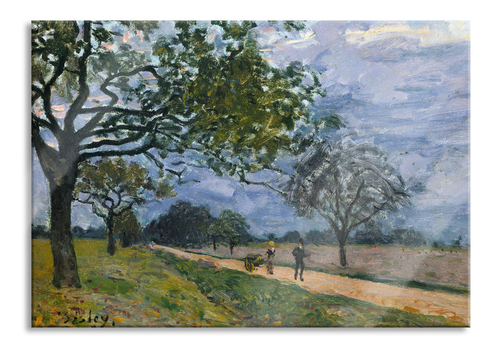 Pixxprint Alfred Sisley - The Road from Versailles to Louvecienne, Glasbild