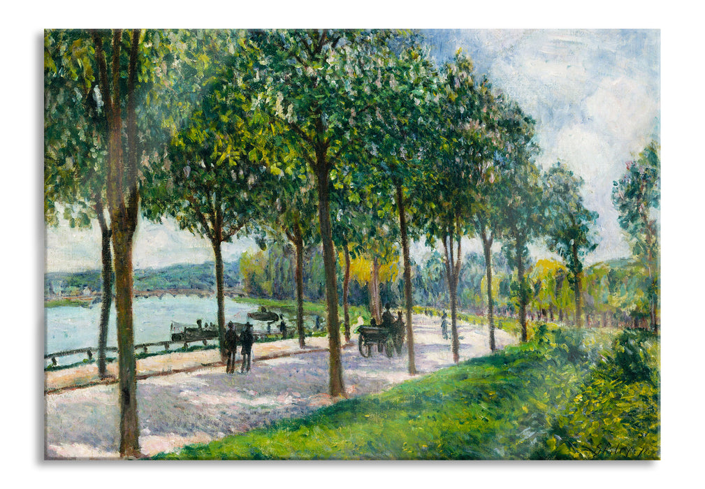 Pixxprint Alfred Sisley - Allée of Chestnut Trees , Glasbild