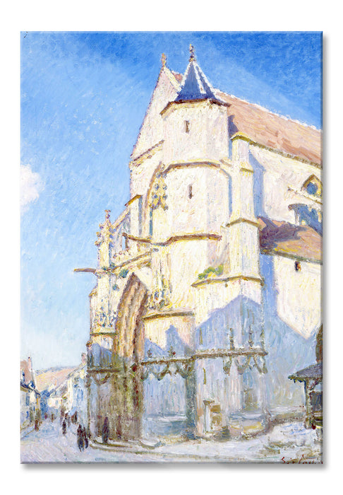 Pixxprint Alfred Sisley - L'église à Moret-Paris Petit-Palais, Glasbild