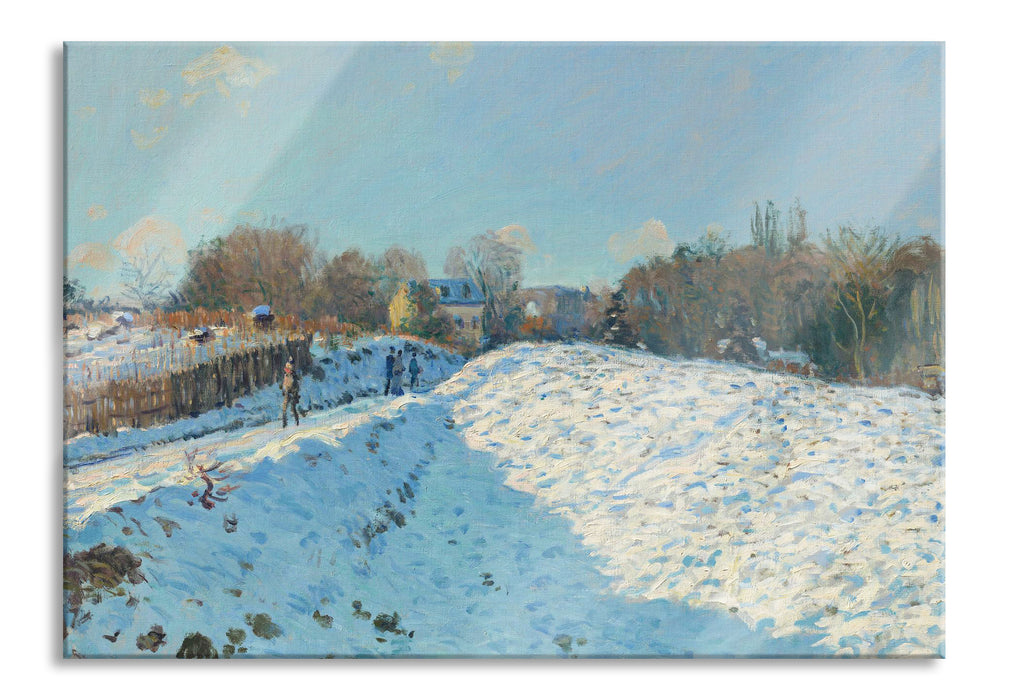 Pixxprint Alfred Sisley - Snow Effect at Louveciennes , Glasbild