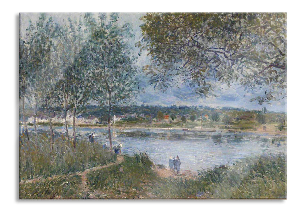 Alfred Sisley - By Way of the Old Ferry , Glasbild