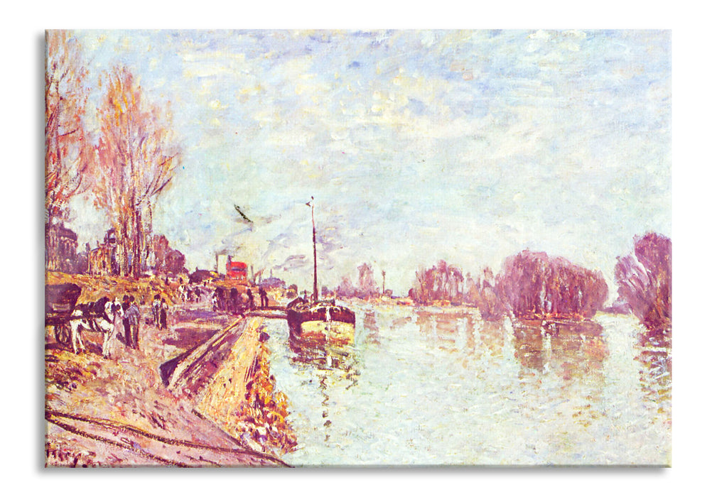 Pixxprint Alfred Sisley - His at Suresne , Glasbild