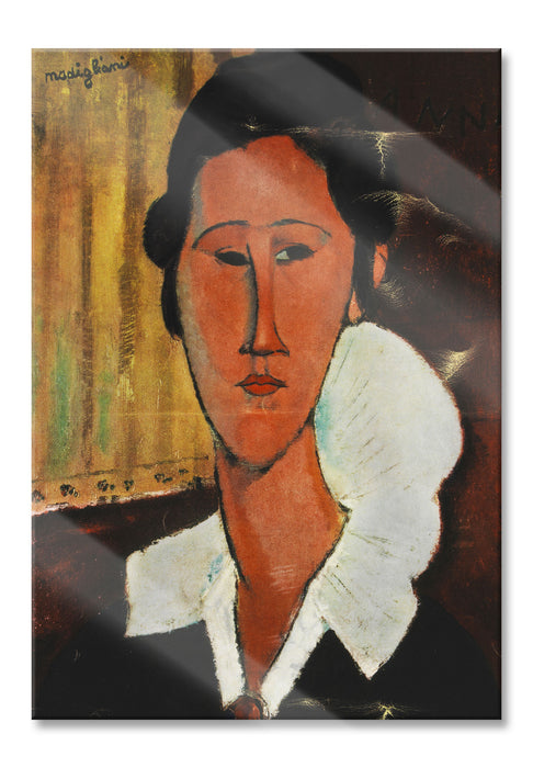 Pixxprint Amedeo Modigliani - Portrait von Hanka Zborowska , Glasbild
