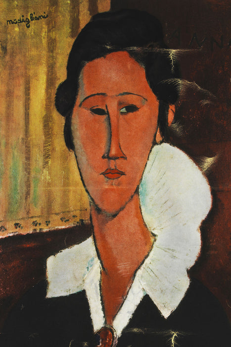 Amedeo Modigliani - Portrait von Hanka Zborowska , Glasbild