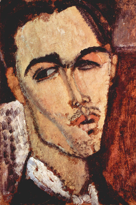 Amedeo Modigliani - Portrait von Celso Lagar, Glasbild